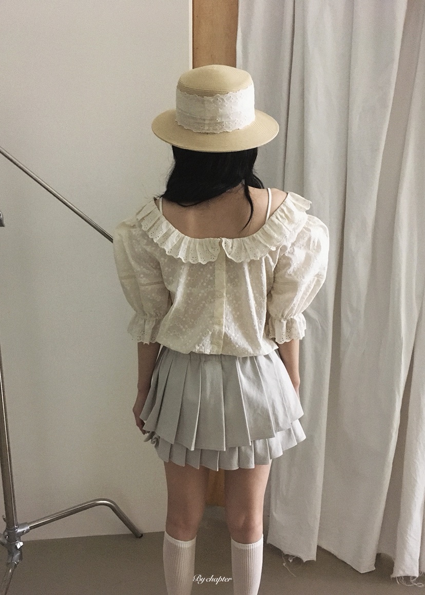 BY CHAPTER韓國東大門直郵女裝新品推薦時尚襯衫蕾絲衫雙面BY Chapter襯衫/蕾絲衫