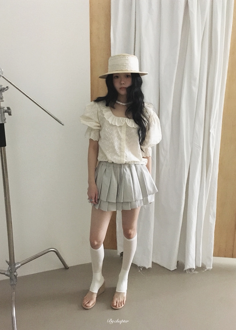 BY CHAPTER韓國東大門直郵女裝新品推薦時尚襯衫蕾絲衫雙面BY Chapter襯衫/蕾絲衫