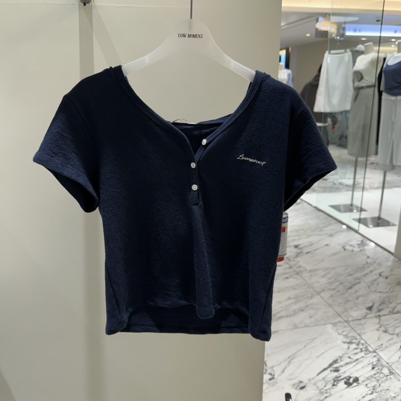 LOW MOMENT韓國直郵女裝新品推薦休閑時尚職業26春夏T恤LOW MOMENTT恤圖色4