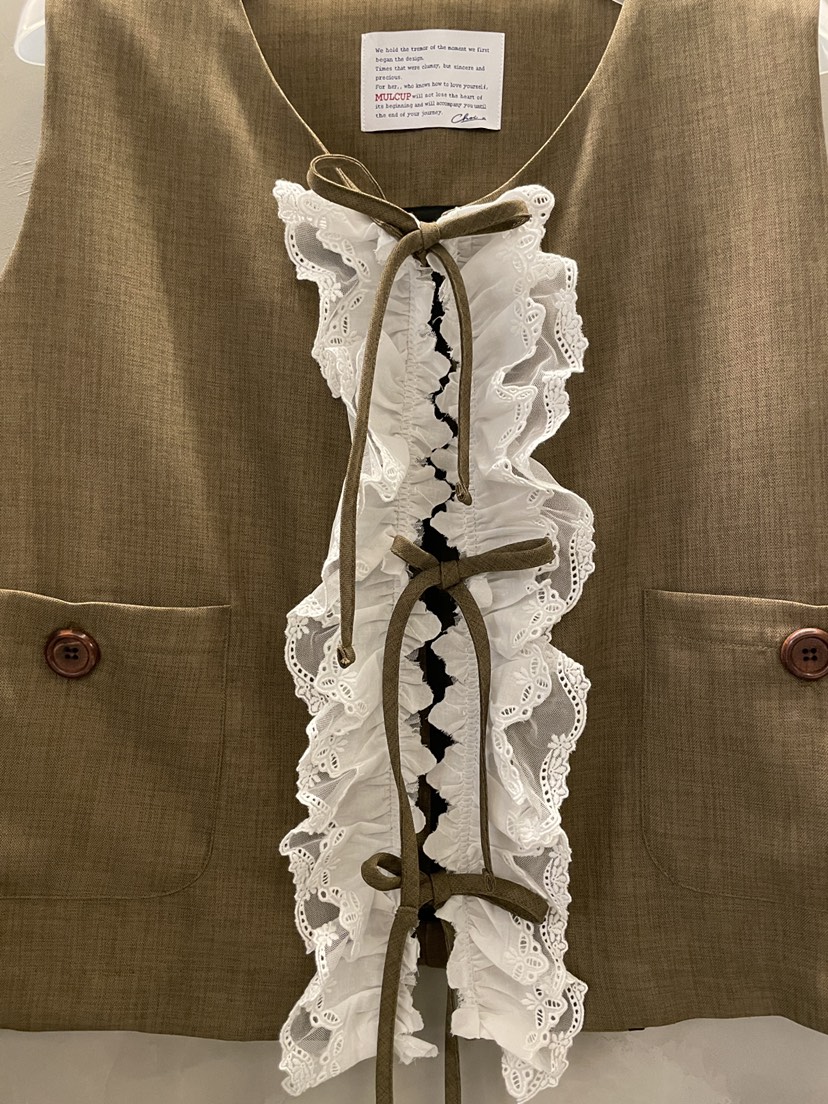 MULCUP韓國代購女士新品26春夏人氣熱賣休閑時尚職業馬甲MULCUP馬甲