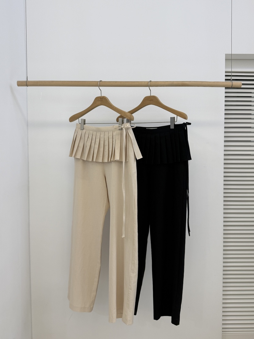 BY CHAPTER韓國直郵女裝新款26春夏推薦人氣套裝褶裥亞麻BY Chapter套裝