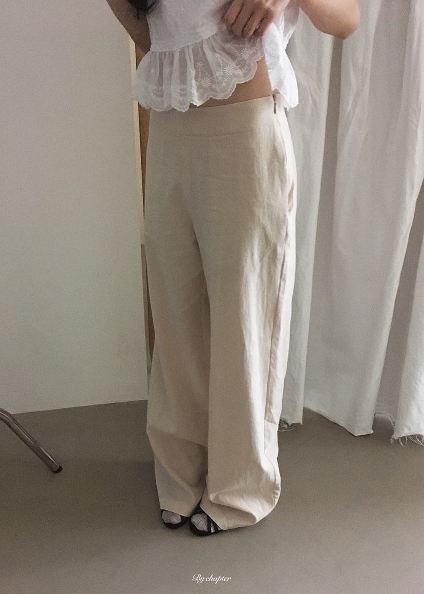 BY CHAPTER韓國直郵女裝新款26春夏推薦人氣套裝褶裥亞麻BY Chapter套裝