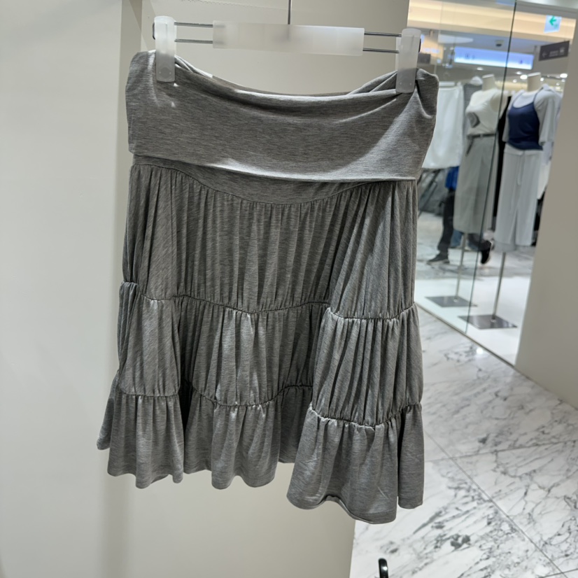 LOW MOMENT韓國直郵實拍女士新品26春夏半身裙中短裙褶皺LOW MOMENT半身裙/中短裙