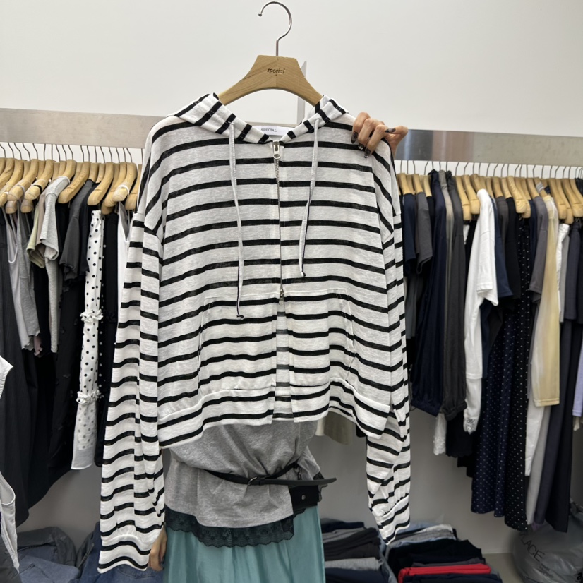 SPECIAL韓國直郵女裝新款休閑熱賣推薦26春夏時尚夾克連帽衫SPECIAL夾克圖色1黑白