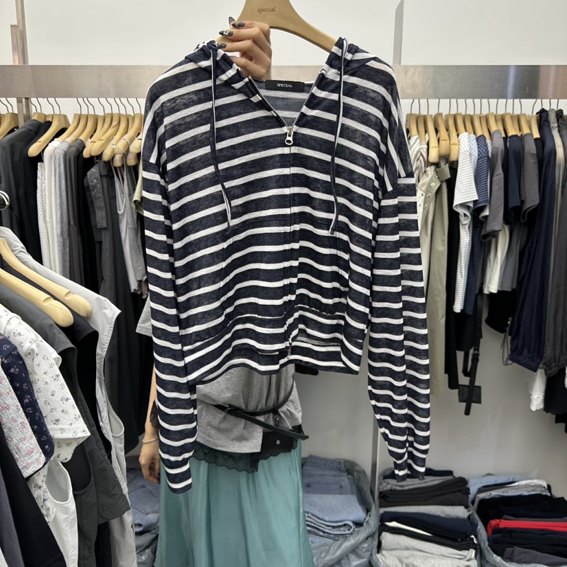 SPECIAL韓國直郵女裝新款休閑熱賣推薦26春夏時尚夾克連帽衫SPECIAL夾克圖色3深藍色
