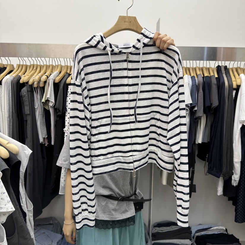 SPECIAL韓國直郵女裝新款休閑熱賣推薦26春夏時尚夾克連帽衫SPECIAL夾克圖色4白深藍色