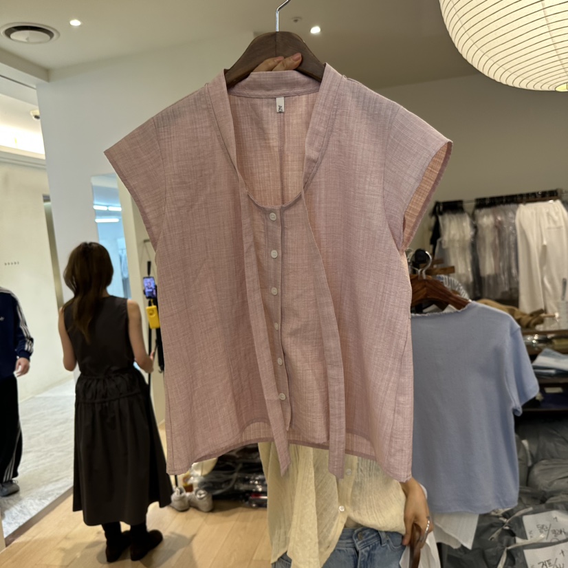 AGO韓國東大門代購女士新品熱賣人氣推薦休閑26春夏襯衫蕾絲衫AGO襯衫/蕾絲衫圖色1