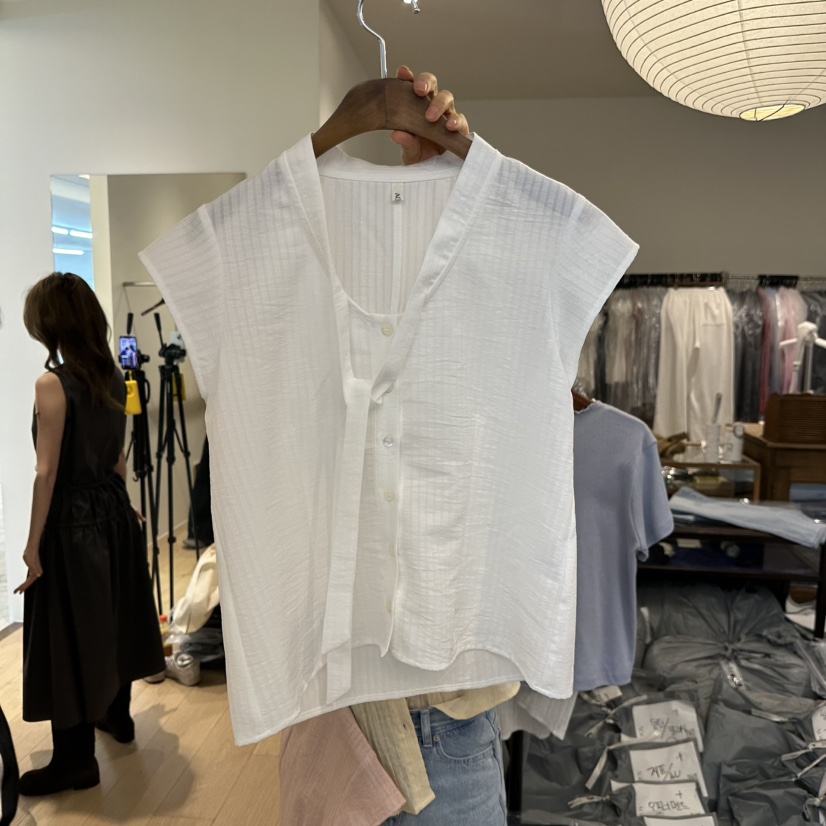 AGO韓國東大門代購女士新品熱賣人氣推薦休閑26春夏襯衫蕾絲衫AGO襯衫/蕾絲衫圖色2