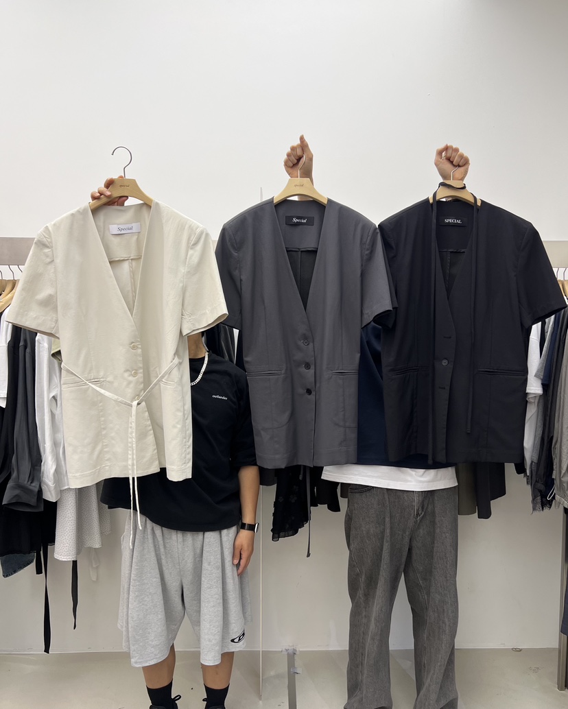 SPECIAL韓國東大門直郵女裝新品休閑人氣時尚熱賣夾克含腰繩SPECIAL夾克