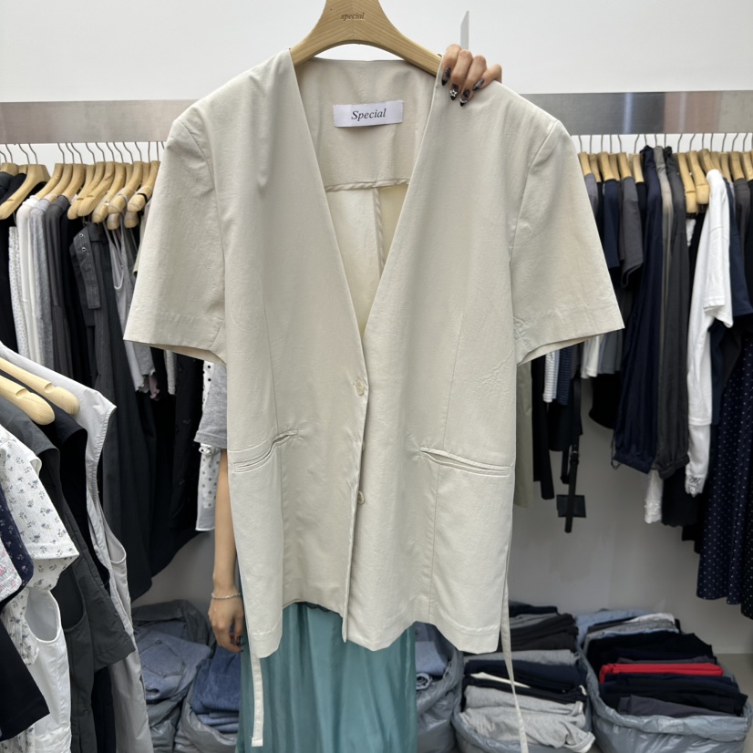 SPECIAL韓國東大門直郵女裝新品休閑人氣時尚熱賣夾克含腰繩SPECIAL夾克圖色1