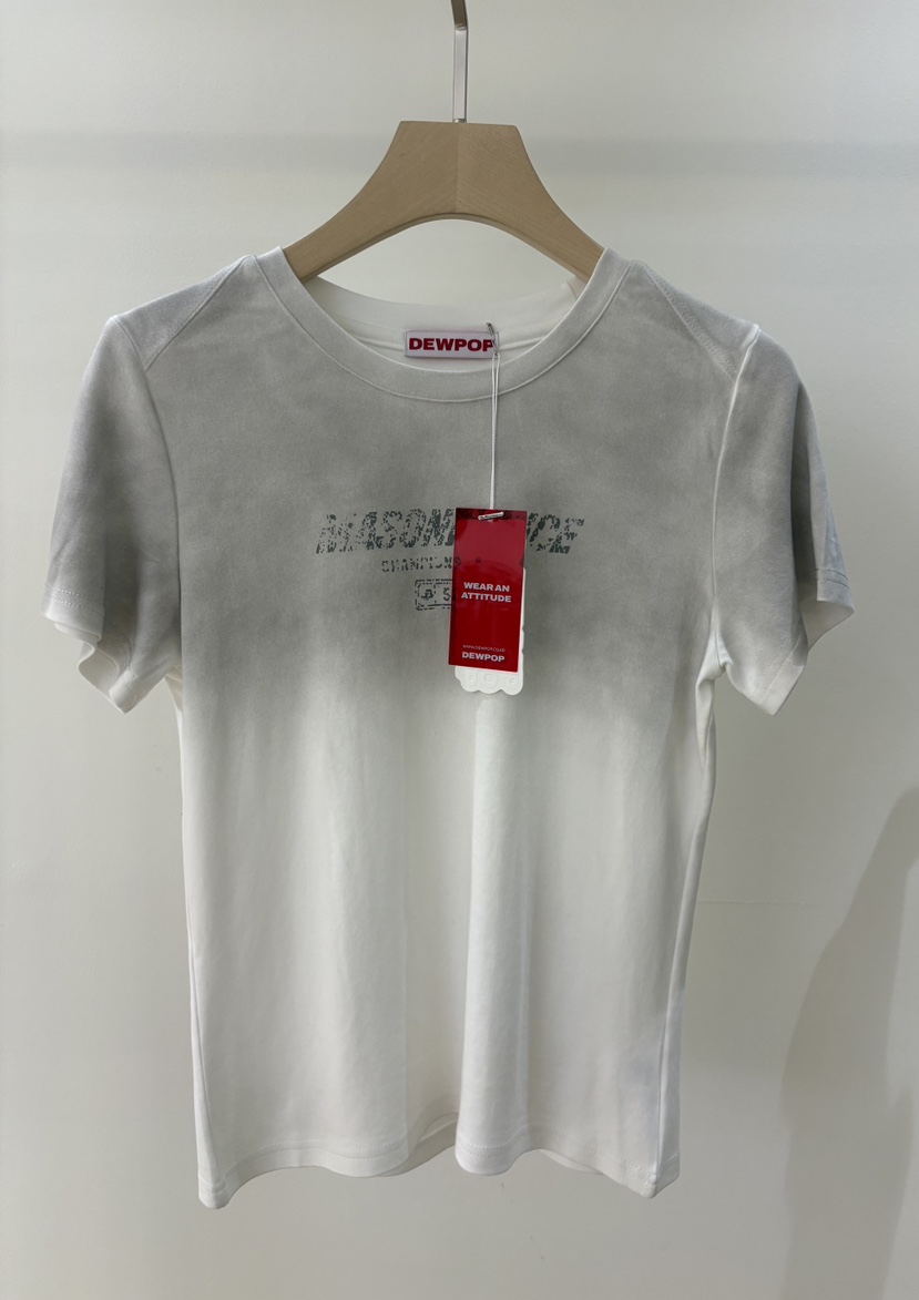 DEWPOP韓國直郵女裝新品職業推薦時尚休閑26春夏熱賣人氣T恤DEWPOPT恤圖色1