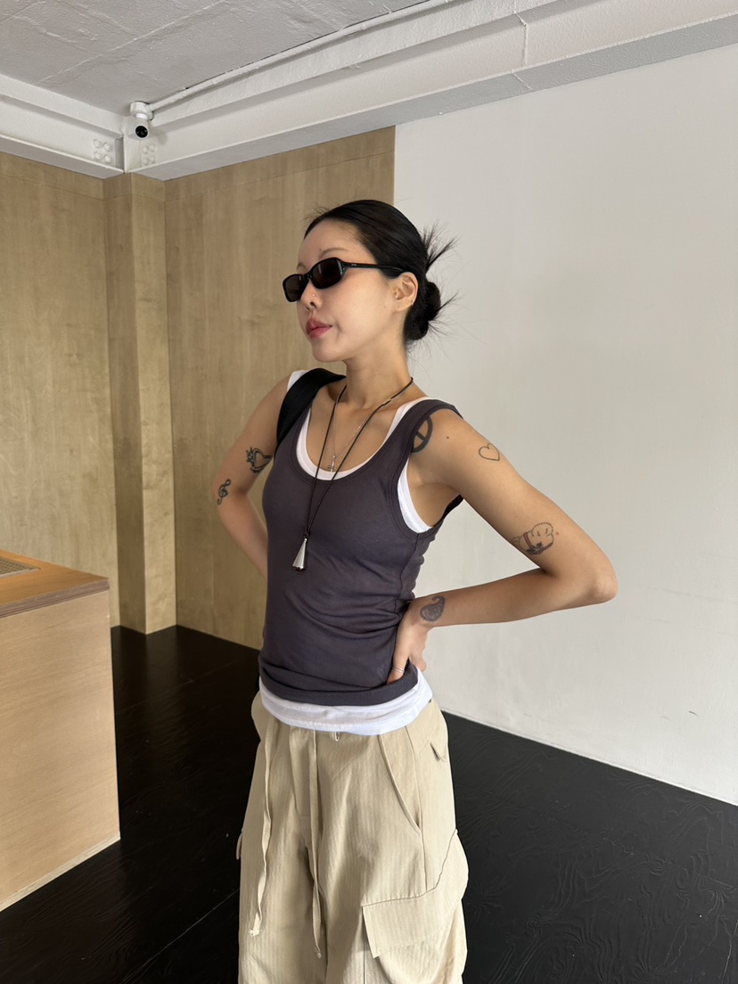 LIMLIMLIM韓國東大門代購女士新款休閑熱賣人氣吊帶背心天絲LIM LIM LIM吊帶/背心