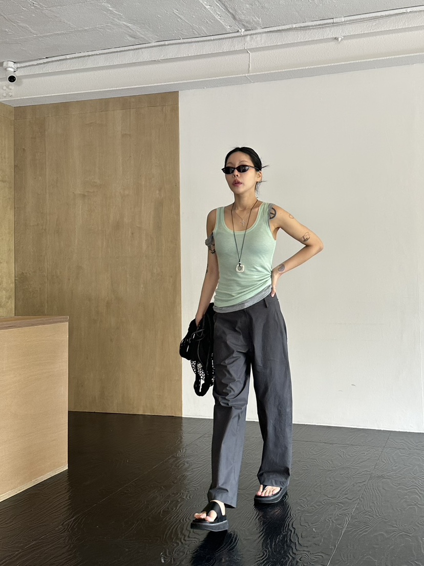 LIMLIMLIM韓國東大門代購女士新款休閑熱賣人氣吊帶背心天絲LIM LIM LIM吊帶/背心