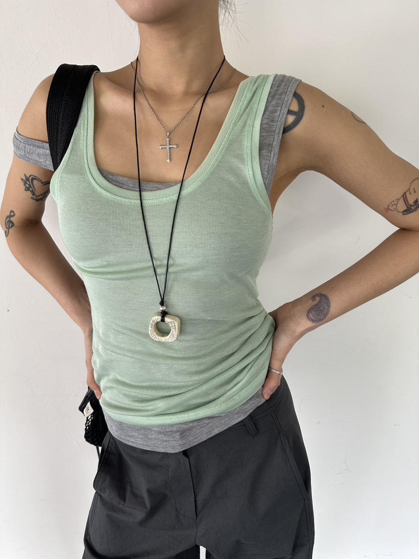 LIMLIMLIM韓國東大門代購女士新款休閑熱賣人氣吊帶背心天絲LIM LIM LIM吊帶/背心圖色2