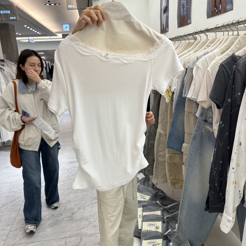 CHAV韓國直郵實拍女士新品休閑時尚人氣推薦熱賣26春夏T恤兔子CHAVT恤圖色1