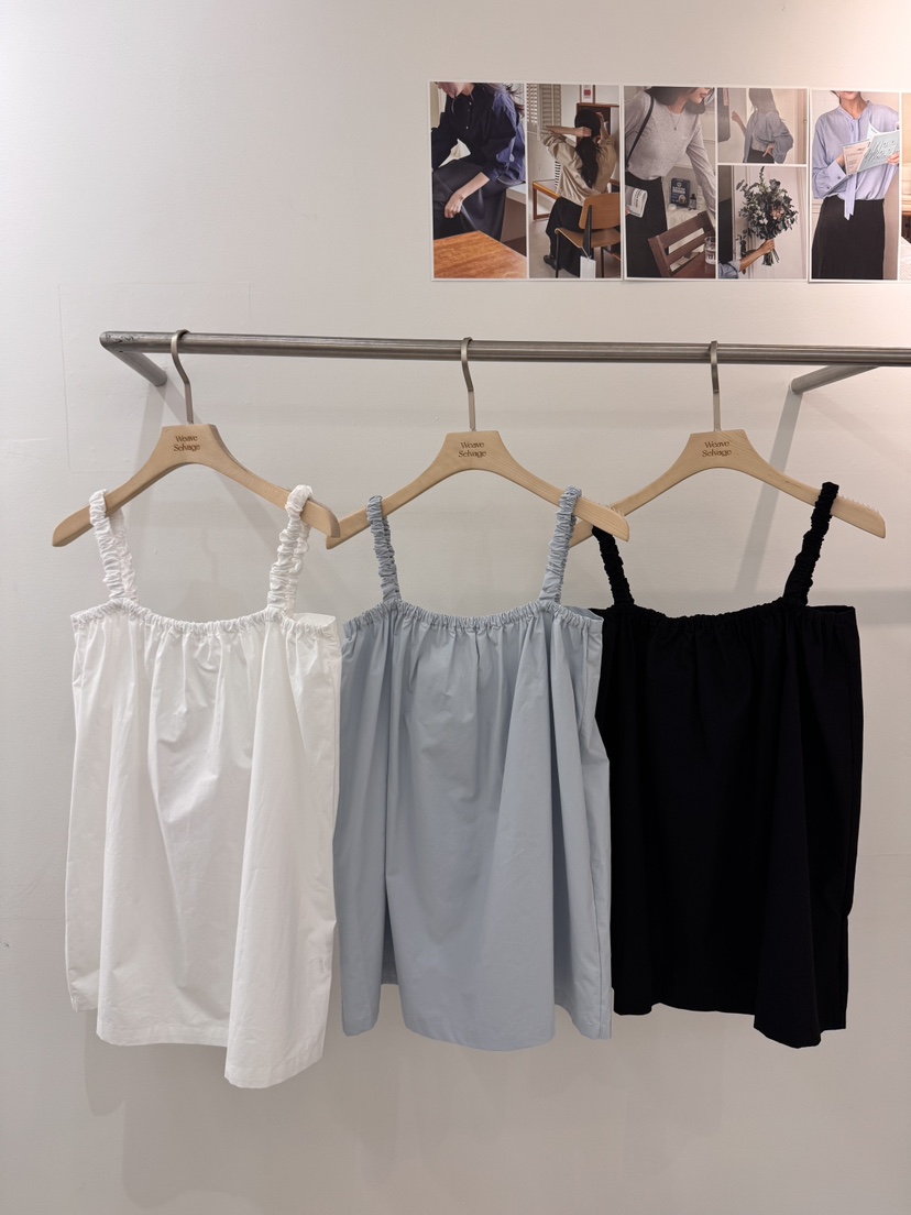 WEAUE SELVAGE韓國直郵女裝新品推薦時尚26春夏吊帶背心Weave Selvage吊帶/背心