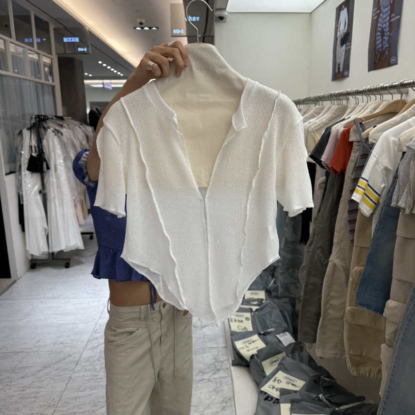 CHAV韓國直郵女裝新品26春夏推薦休閑人氣時尚針織衫開衫CHAV針織衫圖色1