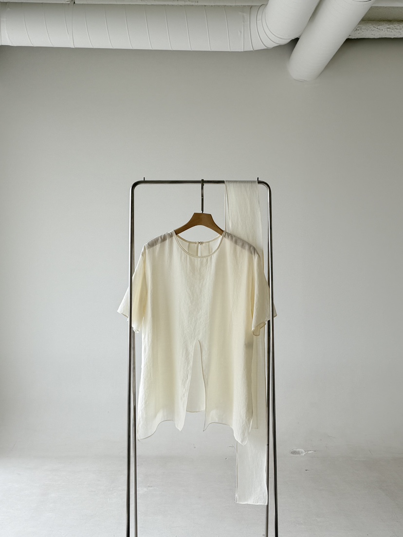 SANTAL韓國直郵女士新品熱賣26春夏襯衫蕾絲衫含圍巾披肩SANTAL襯衫/蕾絲衫圖色1