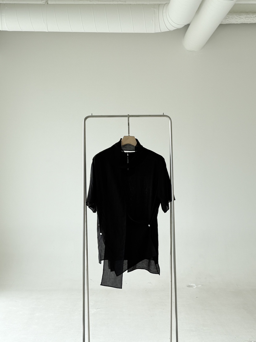 SANTAL韓國直郵女士新品熱賣26春夏襯衫蕾絲衫含圍巾披肩SANTAL襯衫/蕾絲衫圖色4