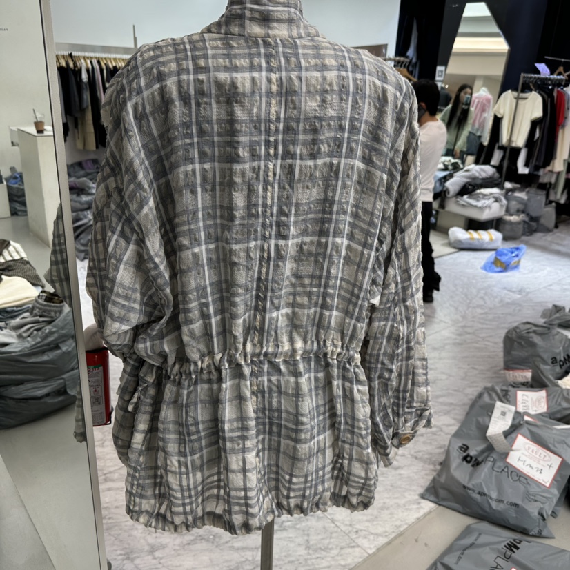 VAULT韓國東大門直郵女士新款26春夏人氣熱賣時尚夾克格子VAULT夾克