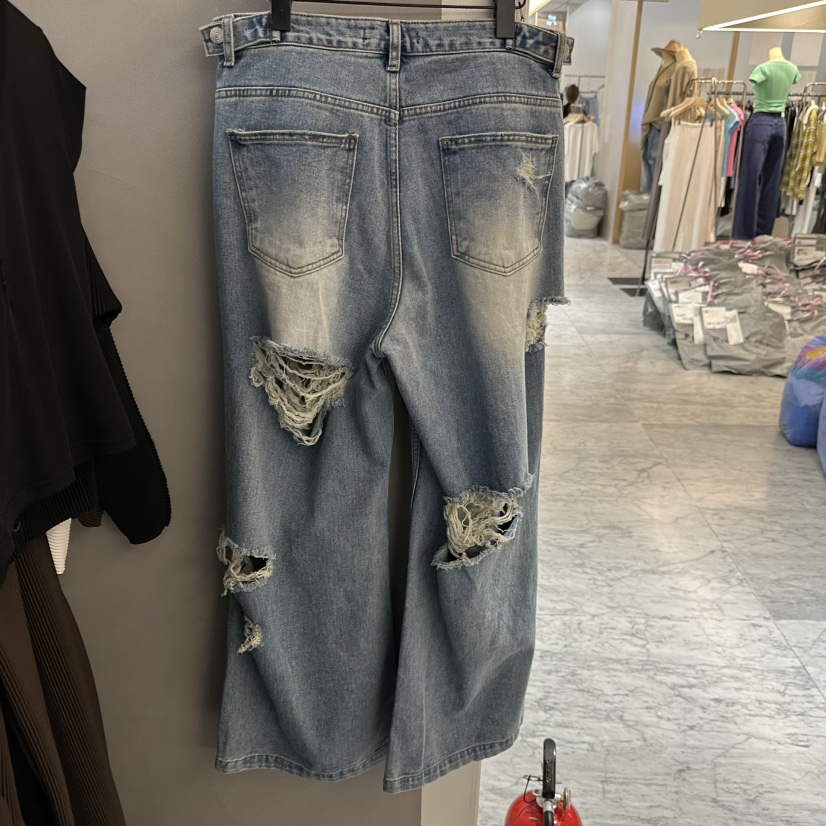 PROJECT WAVE-P韓國東大門代購女士新品推薦牛仔褲復古PROJECT WAVE牛仔褲