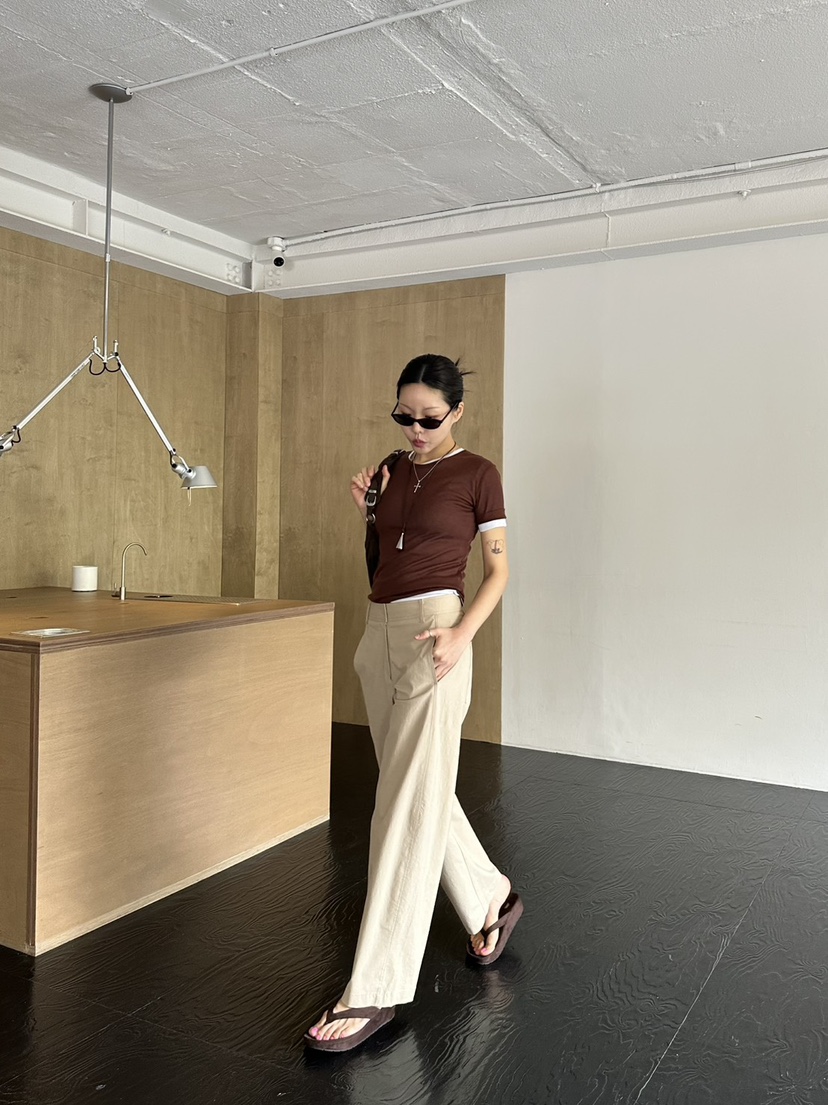 LIMLIMLIM韓國直郵實拍女士新款職業熱賣休閑26春夏休閑褲LIM LIM LIM休閑褲