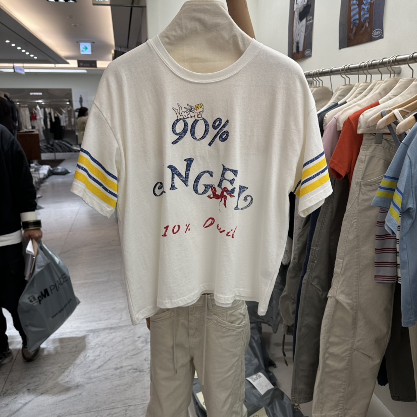 CHAV韓國直郵實拍女士新款休閑26春夏人氣職業推薦時尚T恤CHAVT恤圖色1