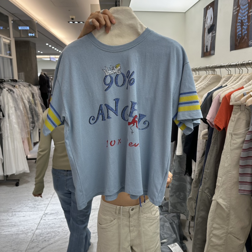 CHAV韓國直郵實拍女士新款休閑26春夏人氣職業推薦時尚T恤CHAVT恤圖色2