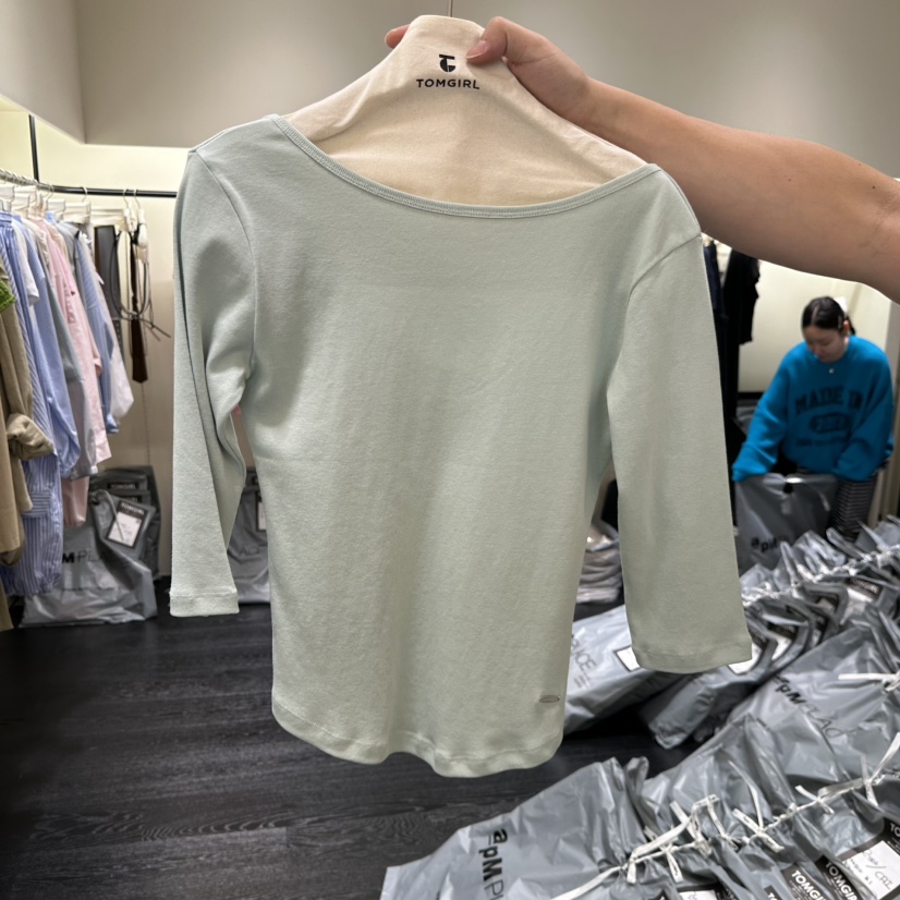 TOMGIRL韓國直郵女裝新款26春夏人氣推薦休閑時尚職業T恤TOMGIRLT恤圖色2