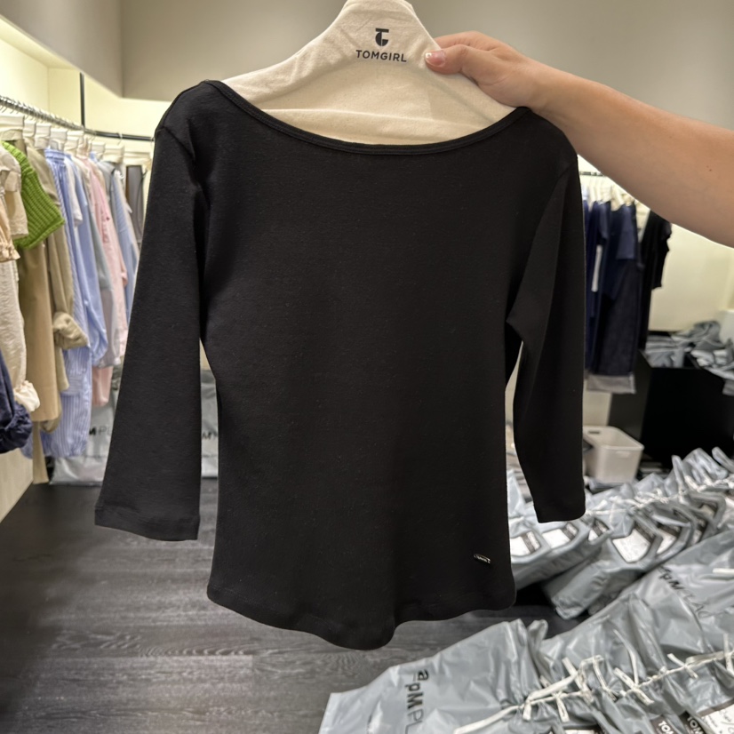 TOMGIRL韓國直郵女裝新款26春夏人氣推薦休閑時尚職業T恤TOMGIRLT恤圖色3