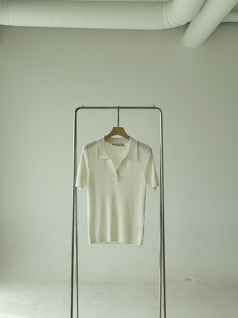 SANTAL韓國直郵實拍女裝新款推薦26春夏職業人氣熱賣休閑T恤SANTALT恤圖色1