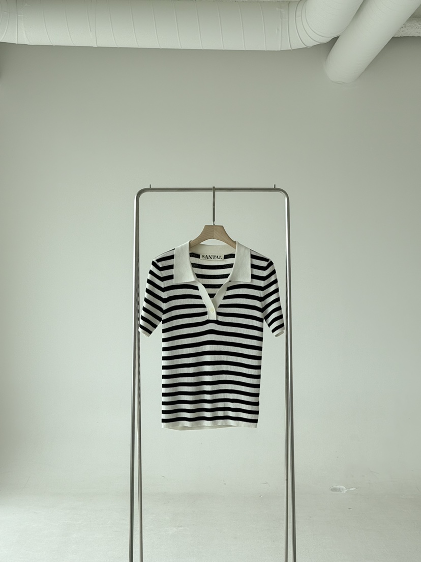 SANTAL韓國直郵實拍女裝新款推薦26春夏職業人氣熱賣休閑T恤SANTALT恤圖色3