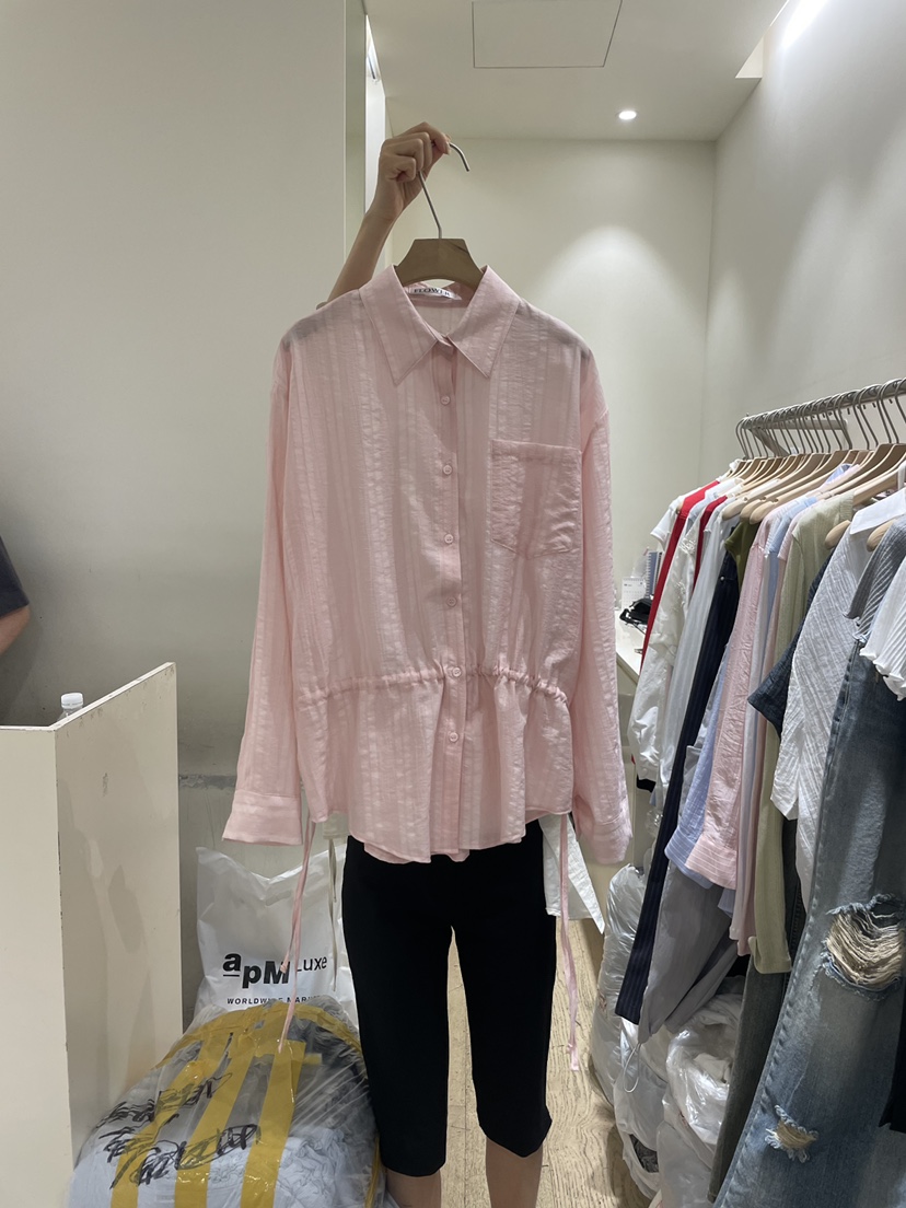 FLOWER-L韓國代購女裝新款休閑時尚推薦職業26春夏襯衫蕾絲衫FLOWER-L襯衫/蕾絲衫圖色1