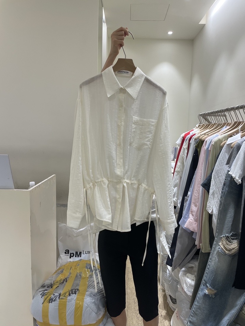 FLOWER-L韓國代購女裝新款休閑時尚推薦職業26春夏襯衫蕾絲衫FLOWER-L襯衫/蕾絲衫圖色3