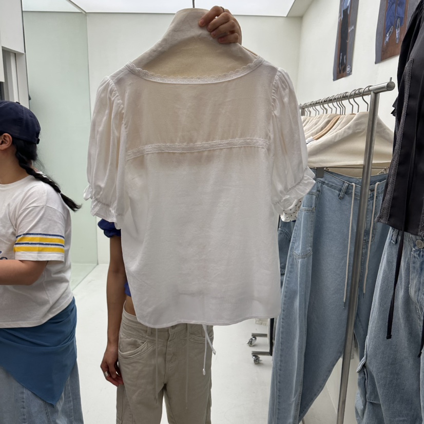 CHAV韓國直郵實拍女士新款人氣職業時尚推薦26春夏襯衫蕾絲衫CHAV襯衫/蕾絲衫