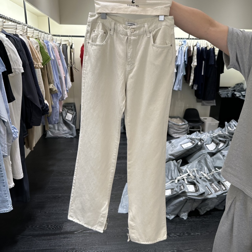 TOMGIRL韓國代購女裝新款時尚職業推薦熱賣人氣休閑褲天絲TOMGIRL休閑褲圖色1