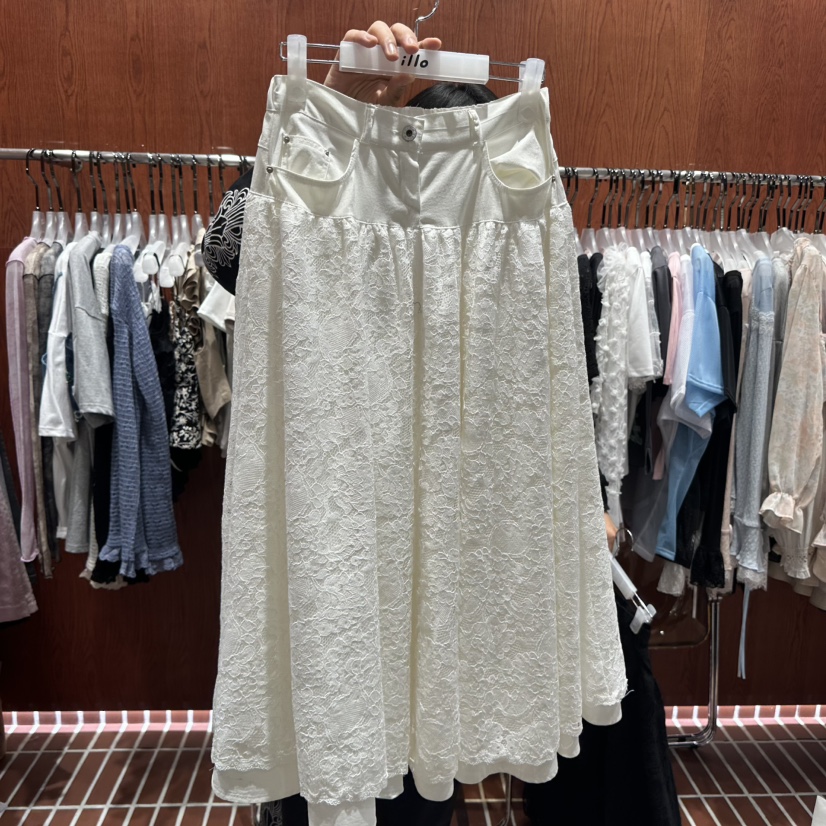 ILLO/MOCI韓國直郵實拍女士新品職業推薦休閑人氣長裙破洞ILLO/MOCI長裙圖色1