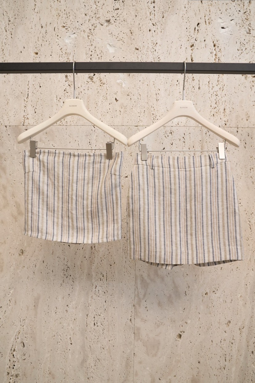 BLOSSOM韓國東大門代購女士新款職業26春夏裙褲闊腿褲亞麻BLOSSOM裙褲