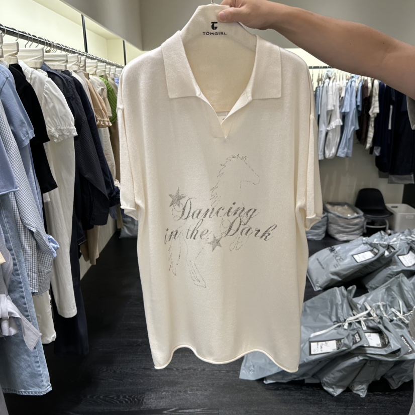 TOMGIRL韓國直郵女裝新款時尚職業人氣休閑26春夏熱賣針織衫TOMGIRL針織衫圖色1