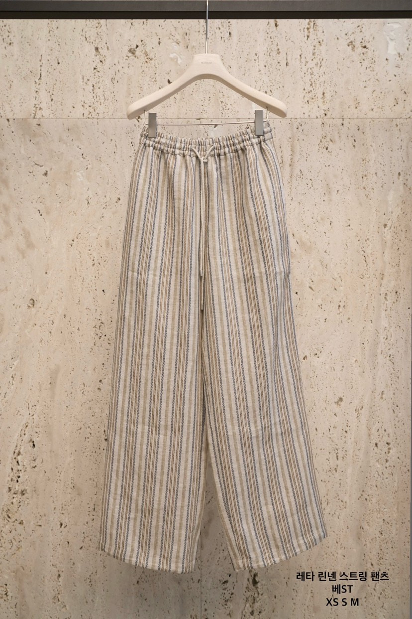 BLOSSOM韓國東大門直郵女裝新品26春夏休閑人氣休閑褲亞麻BLOSSOM休閑褲圖色1