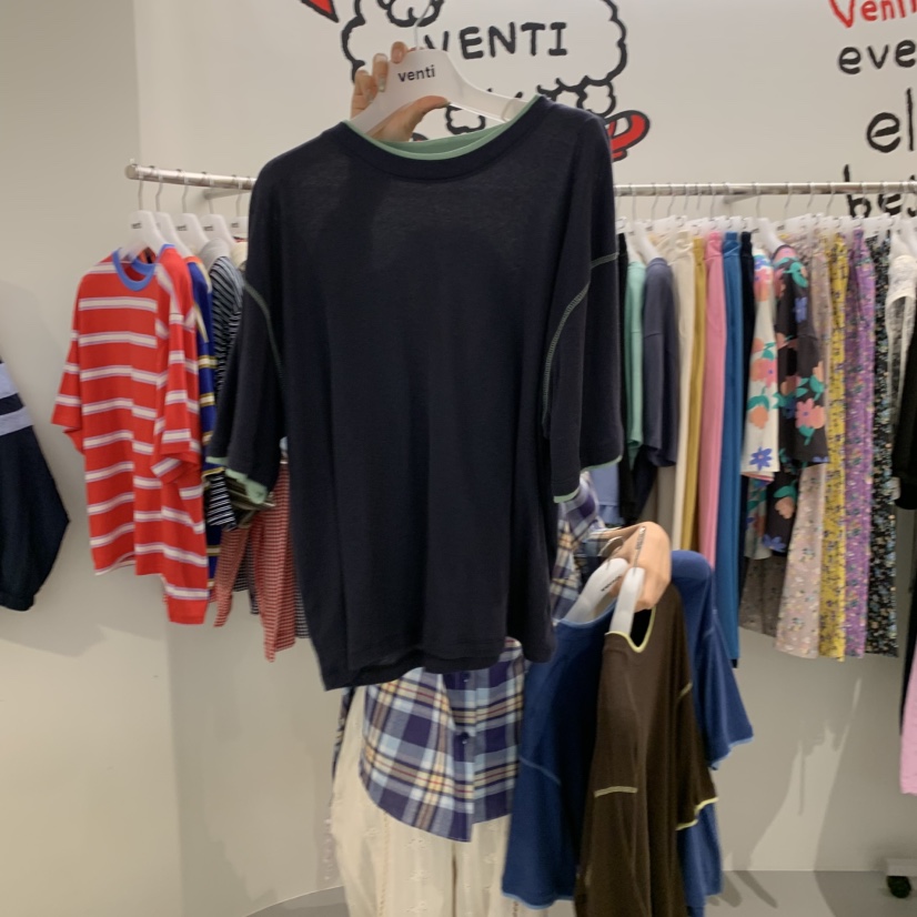VENTI韓國直郵實拍女裝新品職業人氣推薦時尚休閑26春夏T恤VENTIT恤圖色4