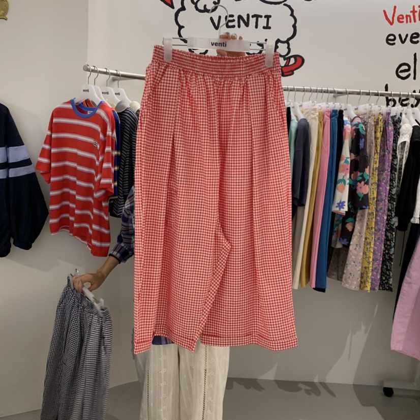 VENTI韓國直郵女裝新品職業時尚26春夏熱賣休閑休閑褲格紋VENTI休閑褲圖色1