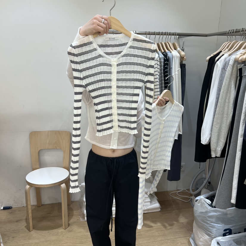 FOREST韓國直郵實拍女士新款人氣休閑時尚26春夏推薦針織衫FOREST針織衫圖色1