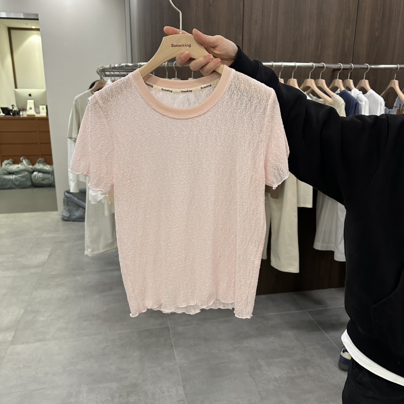 URBANSTORY/REMAKING韓國直郵實拍女士新款推薦人氣T恤蕾絲Remaking/URBANSTORYT恤圖色2