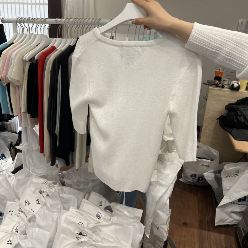 UNDERSTANDING韓國代購女士新品時尚人氣職業休閑針織衫透視UNDERSTANDING針織衫