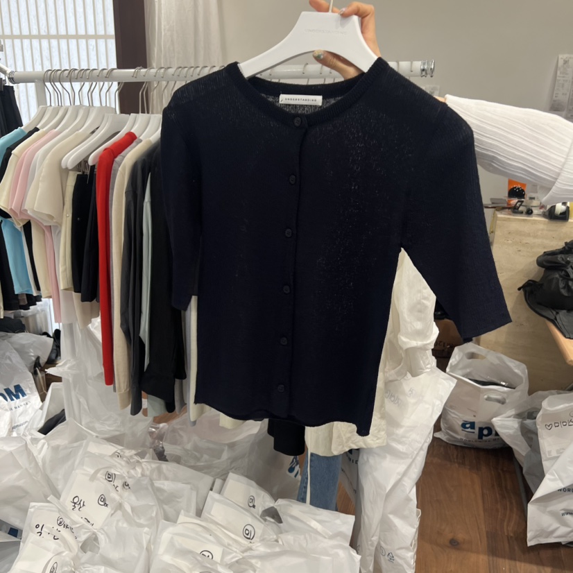 UNDERSTANDING韓國代購女士新品時尚人氣職業休閑針織衫透視UNDERSTANDING針織衫圖色2