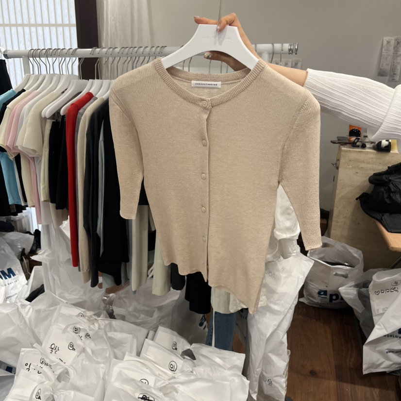 UNDERSTANDING韓國代購女士新品時尚人氣職業休閑針織衫透視UNDERSTANDING針織衫圖色3