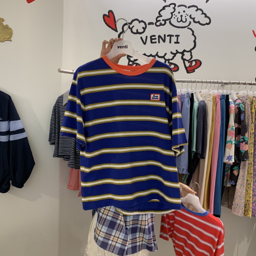 VENTI韓國東大門代購女裝新款26春夏休閑推薦職業熱賣T恤VENTIT恤圖色2