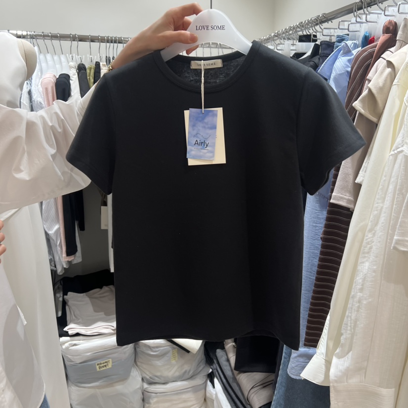 LOVE SOME韓國代購女裝新品休閑推薦時尚人氣26春夏職業T恤LOVE SOMET恤圖色3