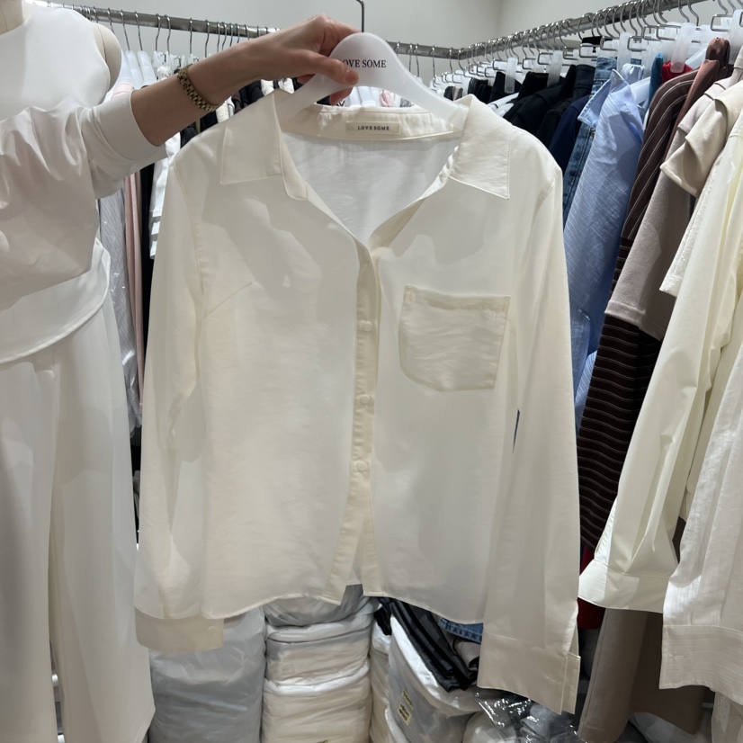 LOVE SOME韓國東大門直郵女士新款休閑時尚職業襯衫蕾絲衫LOVE SOME襯衫/蕾絲衫圖色2